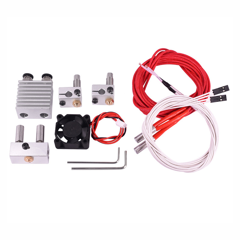 3D printer parts 2 in 2 out extruder Kit + crater nozzle hot end